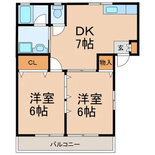 コーポMIMI【2階】の間取り