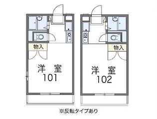 レオパレス新田【2階】の間取り