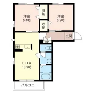 モコールK【1階】の間取り