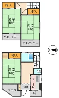 東京都葛飾区鎌倉2【一戸建】の間取り