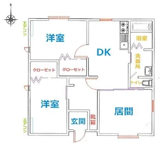 栃木県佐野市多田町【一戸建】の間取り