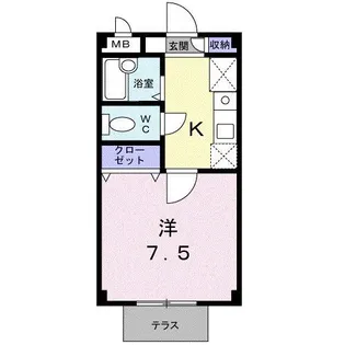 宮崎県宮崎市大淀1【アパート】の間取り