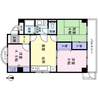 愛知県名古屋市中川区小碓通2【マンション】の間取り