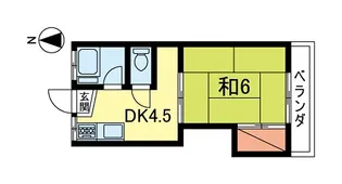 コーポサンライフ【2階】の間取り