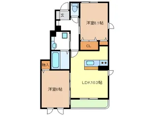 岐阜県岐阜市美島町5【アパート】の間取り
