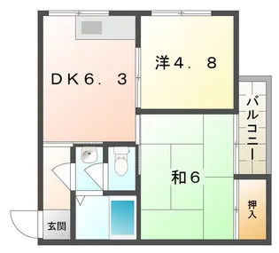 ヒルズ四條畷【3階】の間取り