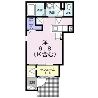 愛媛県四国中央市三島朝日2【アパート】の間取り