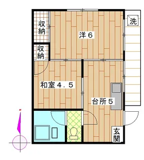 鈴木コーポ【4階】の間取り