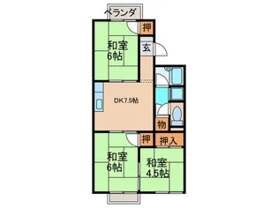 ハイツセンダン【2階】の間取り