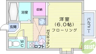T’sハウス1【2階】の間取り