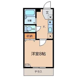 コーポエスポワール【1階】の間取り