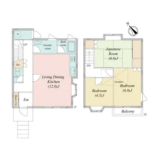神奈川県横浜市青葉区桜台【一戸建】の間取り