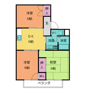 ロイヤルシャルム B【1階】の間取り