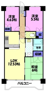 プラージュ元今泉【8階】の間取り