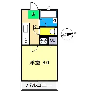 1Kの間取り画像