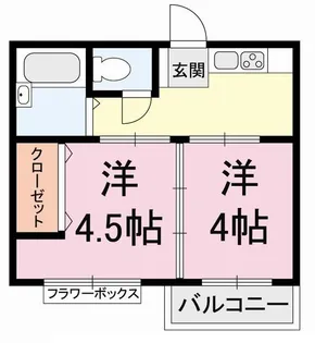 新潟県長岡市深沢町【アパート】の間取り