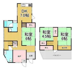 兵庫県尼崎市南塚口町8【一戸建】の間取り
