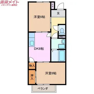 クレール三滝台【2階】の間取り