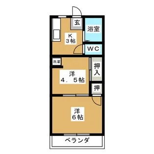 キャッスルハイツ【2階】の間取り