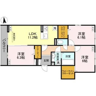 群馬県前橋市紅雲町2【マンション】の間取り