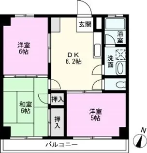 TSハイツA【1階】の間取り