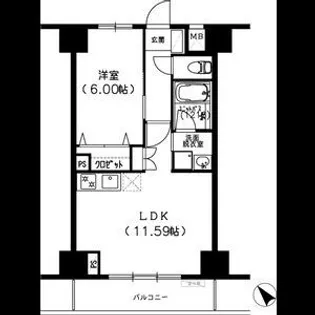 S-FORT船橋塚田【6階】の間取り