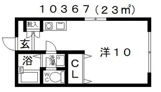 プレジール北岡【1階】の間取り