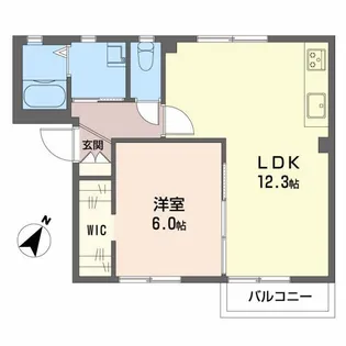 ル ポール宮下【1階】の間取り