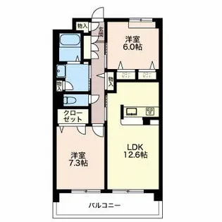 エクセル森越【4階】の間取り
