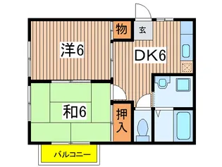 ニッセキアパ-トメントV【2階】の間取り