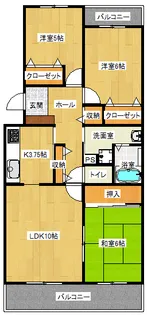 カーサグランデ並木【1階】の間取り