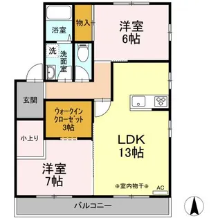 メゾン小柳【1階】の間取り