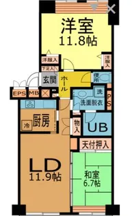 フェリス蘇我【3階】の間取り