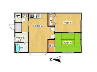 宮の西ハイツ【2階】の間取り