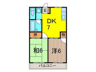 錦生コーポ【1階】の間取り