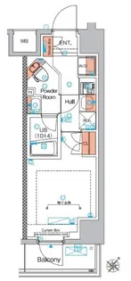エストゥルース横浜蒔田【1階】の間取り