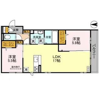 D-room北花田【2階】の間取り