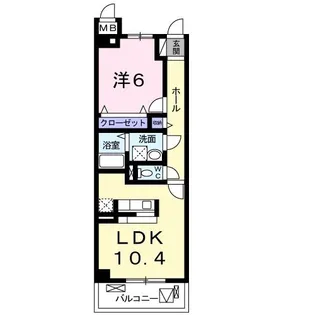 ラフィーネ東野【1階】の間取り
