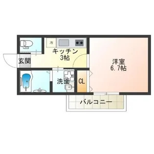 L.fino岸里WEST【2階】の間取り