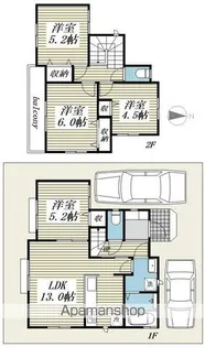 埼玉県川越市大字的場【一戸建】の間取り