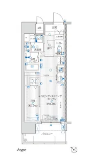 リベール博多駅前【8階】の間取り