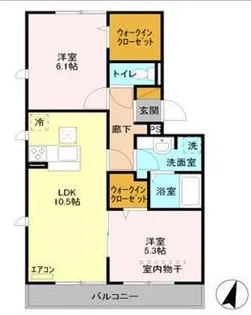 埼玉県さいたま市南区内谷4【アパート】の間取り