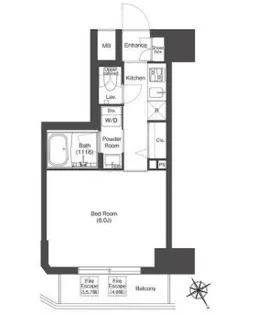 東京都江東区牡丹1【マンション】の間取り