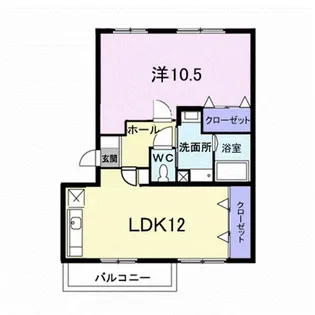 サンフラワーII【2階】の間取り