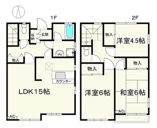 神奈川県横浜市青葉区美しが丘西3【一戸建】の間取り