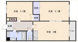 サンライズ自由ヶ丘07【3階】の間取り