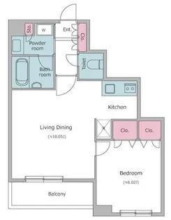 レジディア新川【6階】の間取り