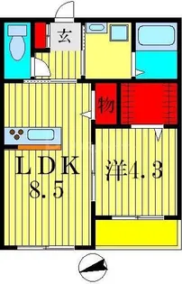 ヒログランデ【1階】の間取り
