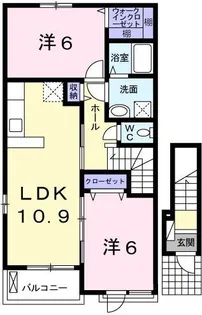 2LDKの間取り画像