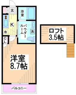 神奈川県川崎市多摩区枡形5【アパート】の間取り